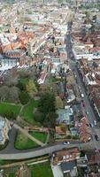 High Angle Footage of Central St Albans City of England United Kingdom. March 16th, 2024 video