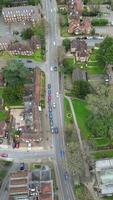 hoch Winkel Aufnahmen von zentral st Albaner Stadt von England vereinigt Königreich. März 16., 2024 video