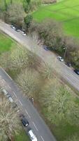 Aerial View of Countryside Landscape at St Albans City of England UK video