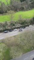 aereo Visualizza di campagna paesaggio a st albani città di Inghilterra UK video