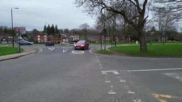 Alto ângulo cenas do central harpenden Cidade do Inglaterra Unidos reino. marcha 16, 2024 video