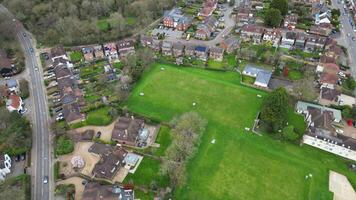 alto ángulo imágenes de central Santo albanes ciudad de Inglaterra unido Reino. marzo 16, 2024 video