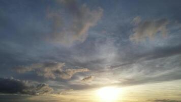 Time Lapse Footage of Fast Moving sunset Clouds over England UK video