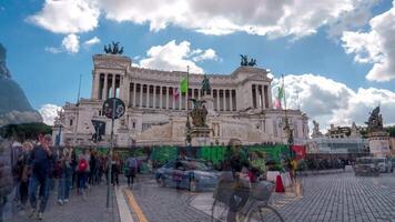 autel de le patrie ou autel della patrie, connu comme le monumento nationale une Vittorio emanuele ii ou il Vittoriano dans Rome, Italie video