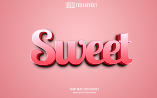 doce texto efeito, Fonte editável, tipografia, 3d texto psd