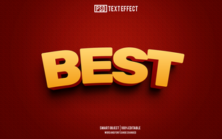 migliore testo effetto, font modificabile, tipografia, 3d testo psd
