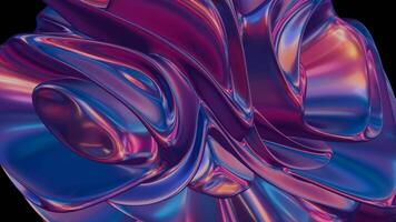 a 3d rendering of a purple and blue swirl video