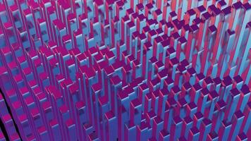 abstract 3d image of a colorful wall with many squares video