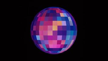 en pixelated boll med en svart bakgrund video