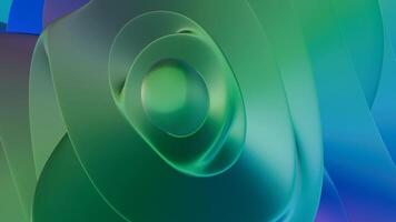 a green and blue abstract background with a circular shape video