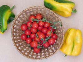 Vegetables on wooden background video