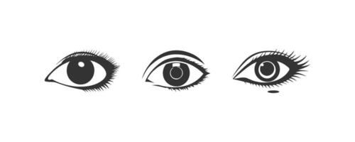 Lady's eye icon set. Vector illustration design.