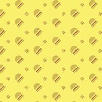 Flat Hamburger seamless pattern background vector