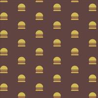 Fast food pattern of cheese burger background. Vector