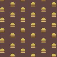 Fast food pattern of cheese burger background. Vector