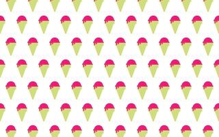 ice cream cone Vector pattern. white color background.