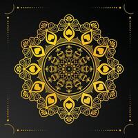 luxury mandala background with golden pattern vector