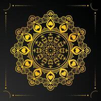 luxury mandala background with golden pattern vector