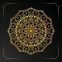 luxury mandala background with golden pattern vector