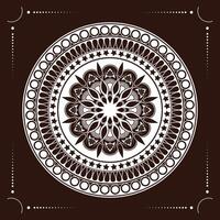 Mandala design lineal style and white mandala vector