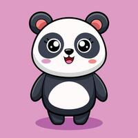 Cute Panda cartoon animal vector illustration