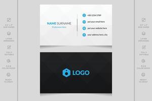 Modern and professional vector business card template