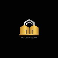 gratis vector logo para real inmuebles hogar soluciones