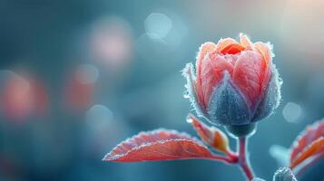 AI generated Close Up of Flower With Blurry Background photo