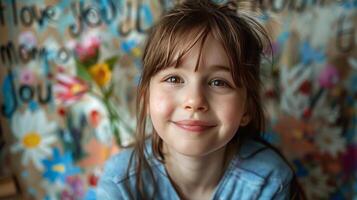 AI generated Smiling Little Girl photo