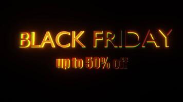 Glitch word of Black Friday 3D text animation. video