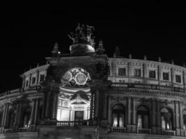 the city of Dresden at night photo