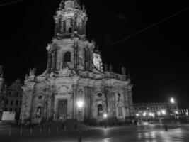 the city of Dresden at night photo