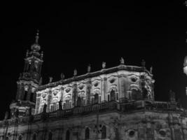 the city of Dresden at night photo