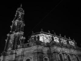 the city of Dresden at night photo