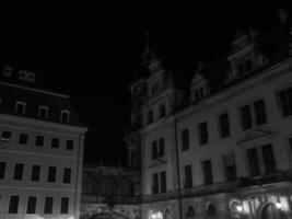 the city of Dresden at night photo