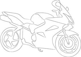 simple motorcycle drawing vector