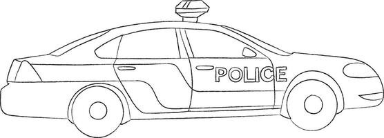 police car drawing vector