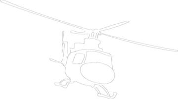 simple helicopter drawing vector