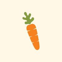 Simple Vector Carrot Vegetable Logo Design