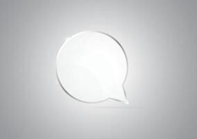 crystal chat bubble frame on background vector