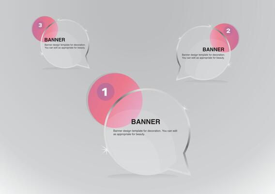chat bubbles glowing frame banner on background