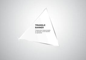 silver glowing triangle frame with text on background vector