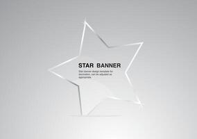 star silver glowing frame on background vector