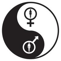 Ying yang symbol. vector