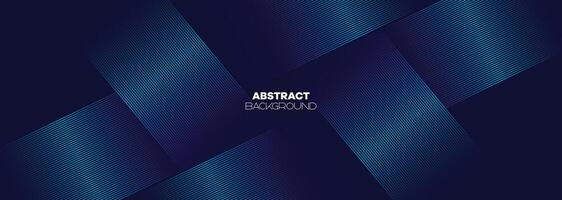 Abstract Dark Blue Green Waving Lines Technology Background. Modern Navy Blue Gradient With Glowing Lines Shiny Geometric Shape and Diagonal, for Brochure, Cover, Poster, Banner, Website, Header vector