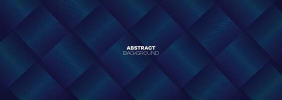 Abstract Dark Blue Green Waving Lines Technology Background. Modern Navy Blue Gradient With Glowing Lines Shiny Geometric Shape and Diagonal, for Brochure, Cover, Poster, Banner, Website, Header vector