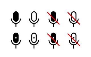 Mic icons set. Vector icons