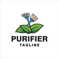 purifier or cleaning tool home logo vector