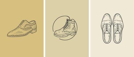 a collection of classic shoes in various styles vector