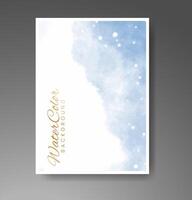 Cover template with watercolor background. Design for your cover, date, postcard, banner, logo. vector